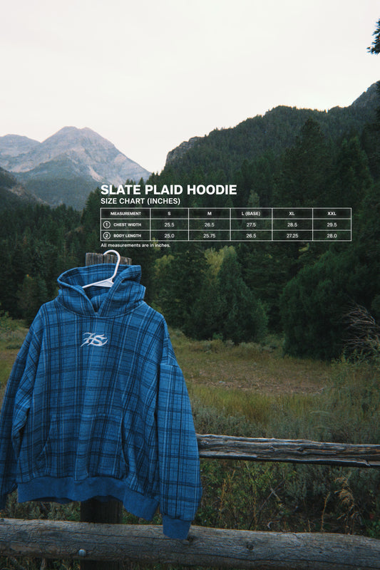 Slate Plaid Hoodie