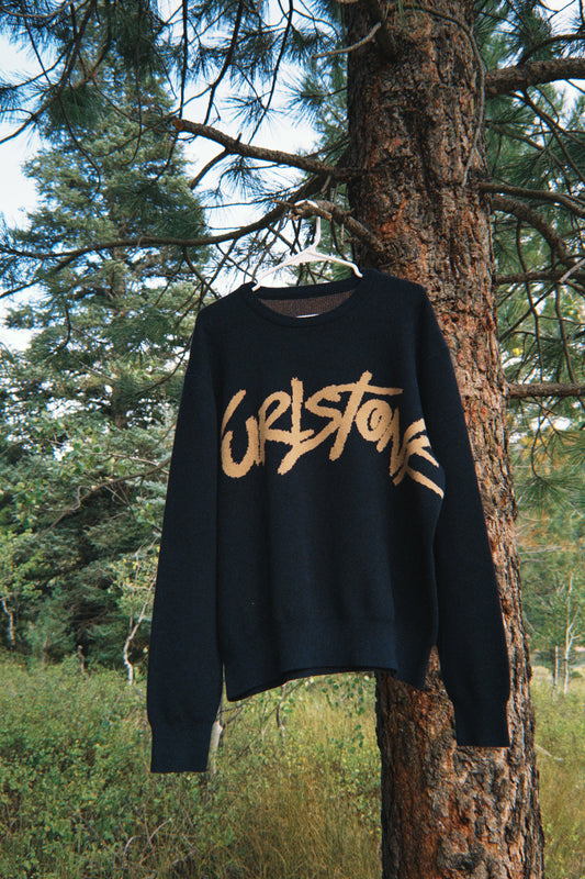 Midnight Script Knit