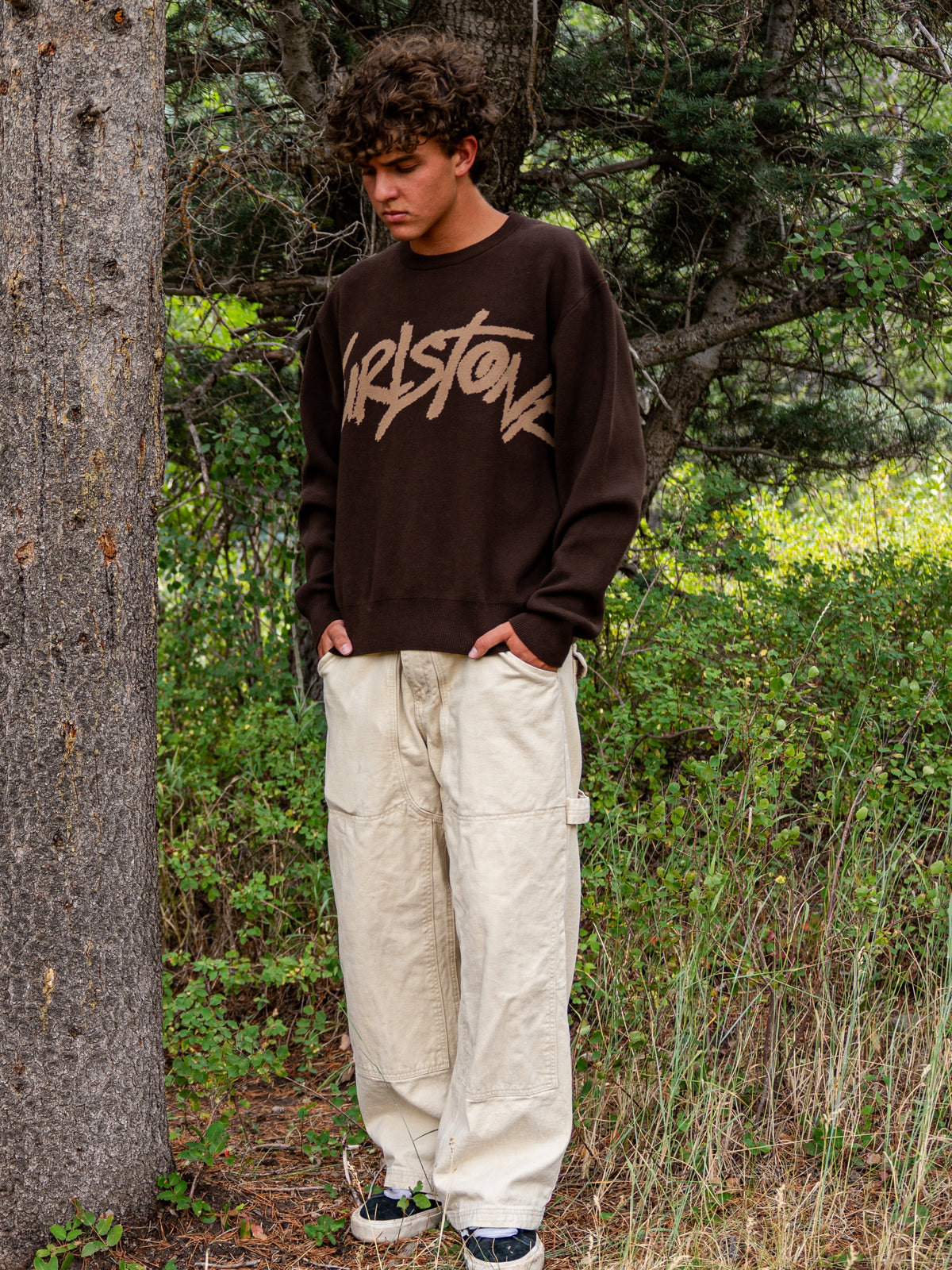 Espresso Script Knit
