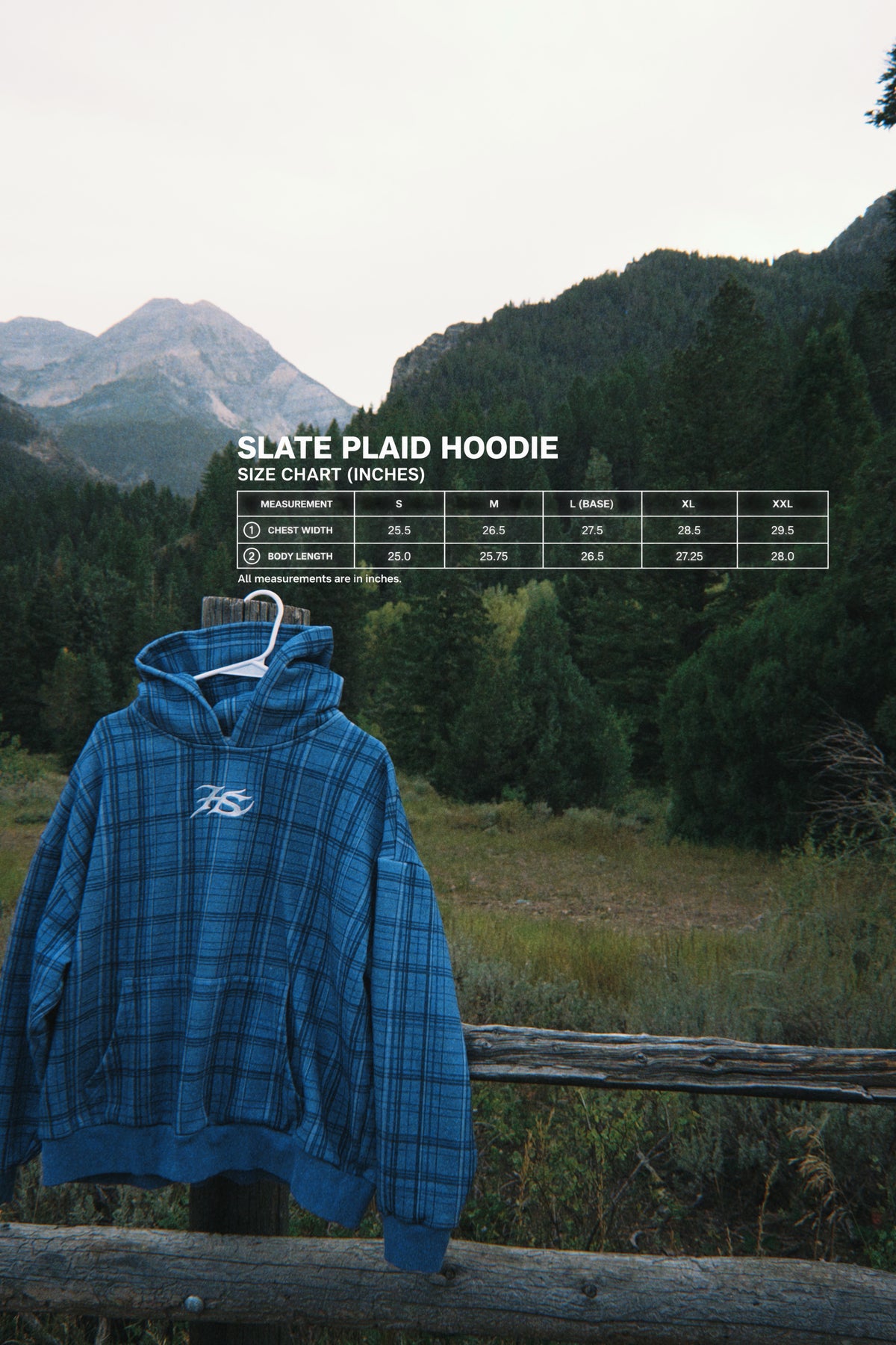 Slate Plaid Hoodie